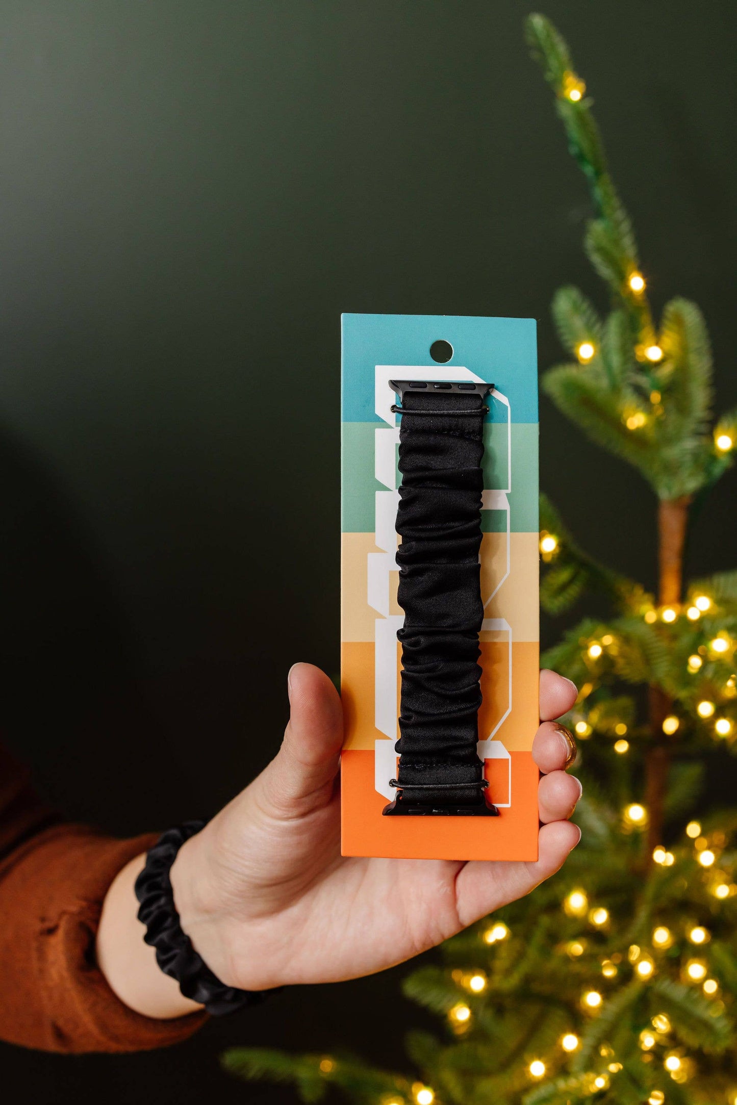 Onyx Luxe Scrunchie Band Compatible with Apple Watch