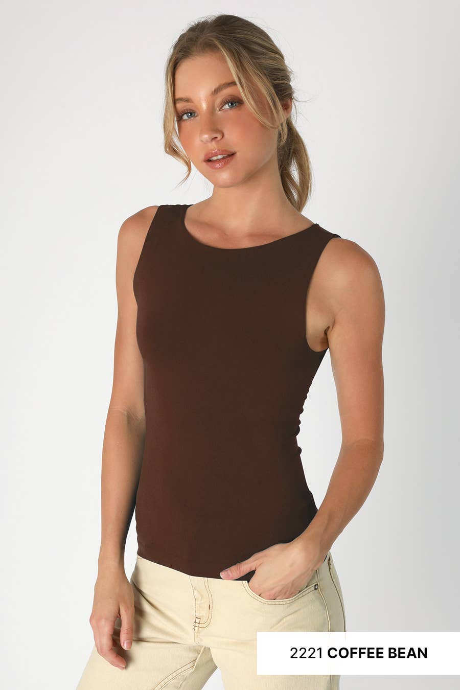 Clean Line Boat Neck Tank Top
