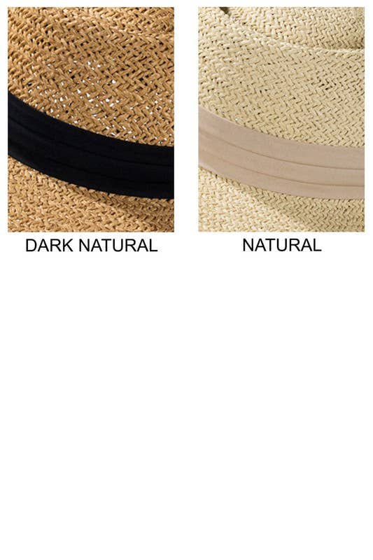 Folded Trim Boater Hat