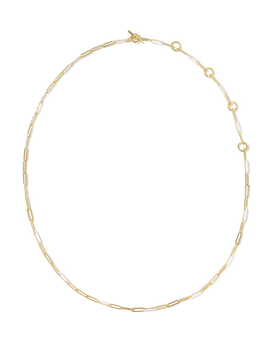 Courtney Enamel Link and Chain Necklace