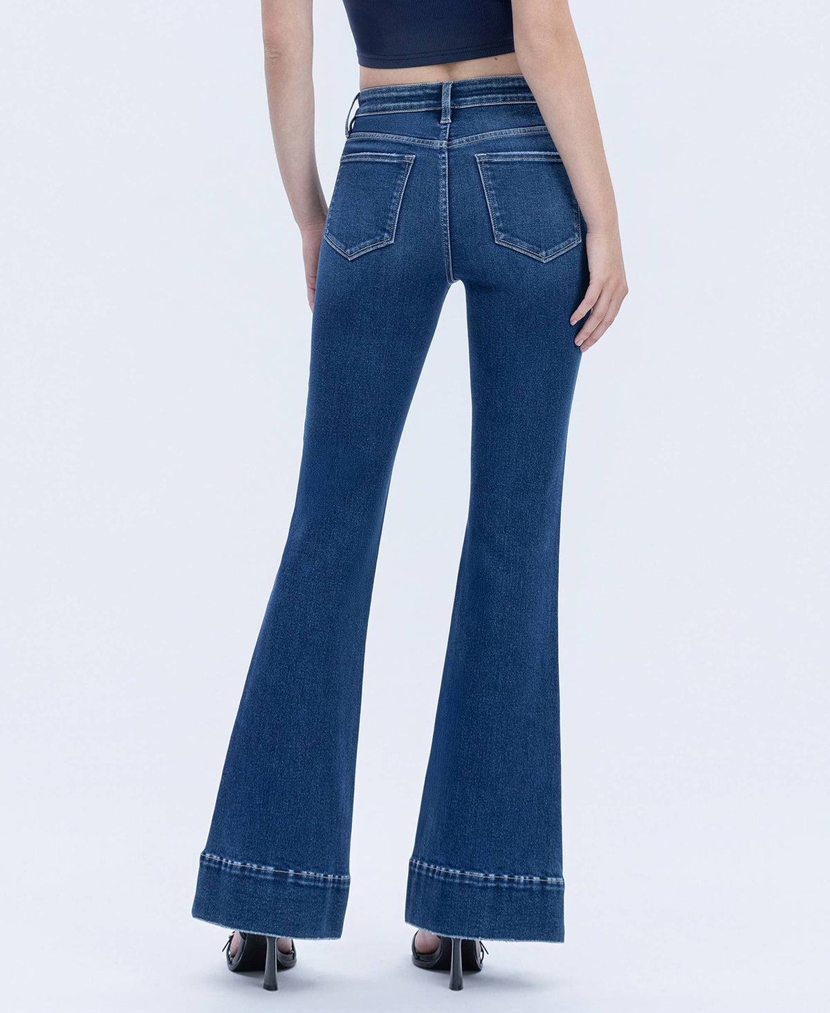 High Rise Trouser Flare Jeans