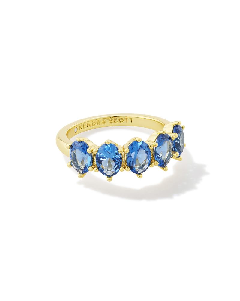 Cailin Crystal Band Ring - Blue Violet - December