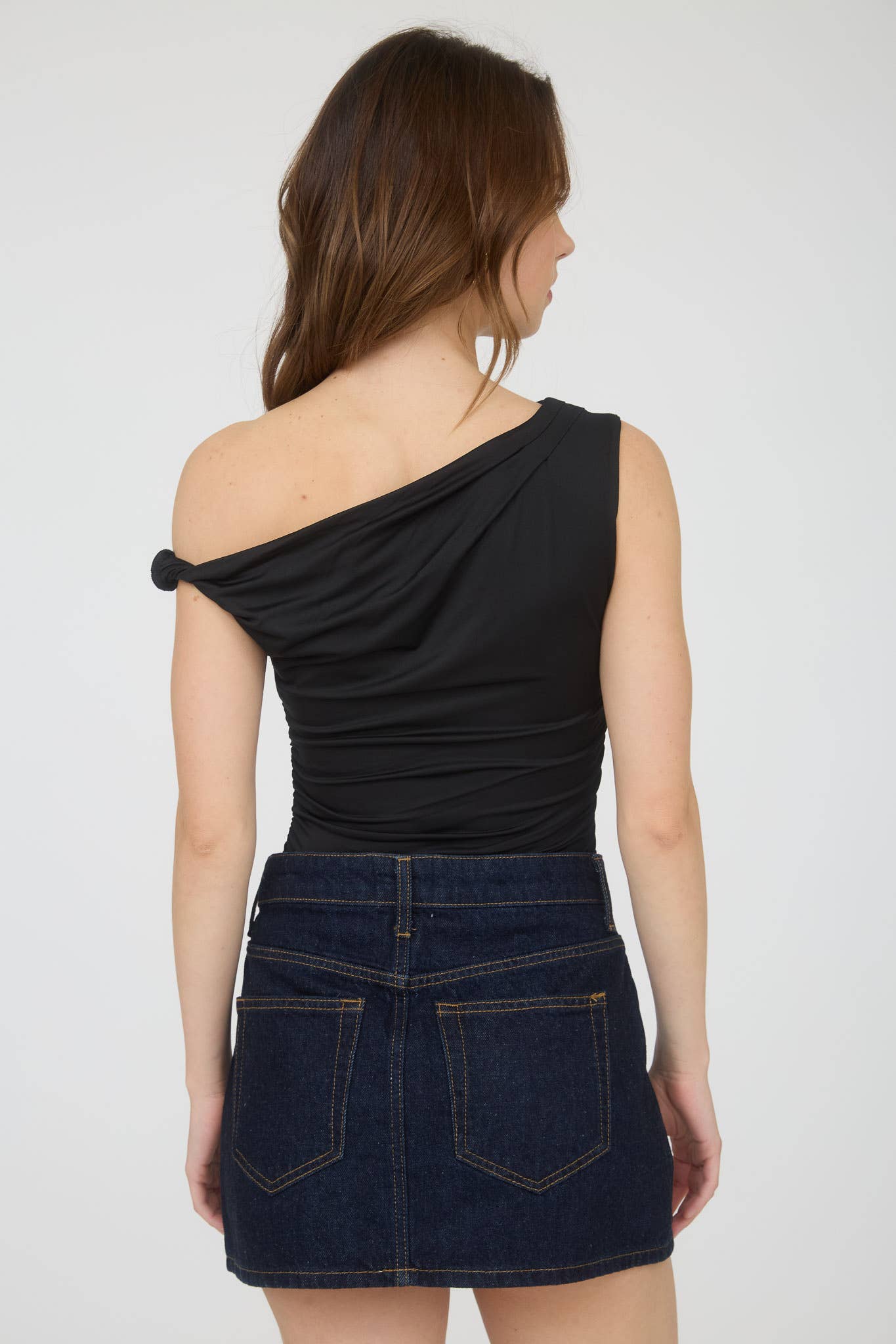 Off-the-Shoulder Twist Shoulder Knit Top