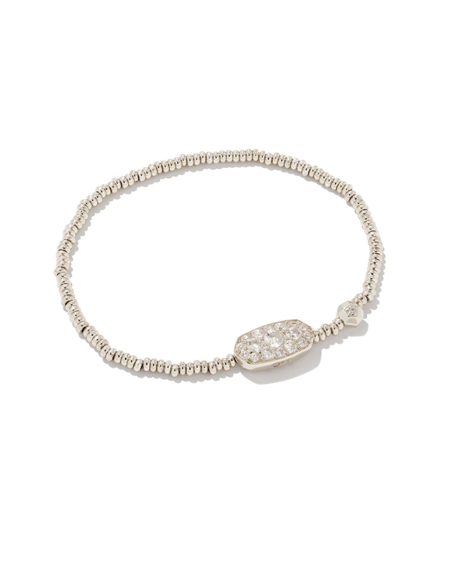 Grayson Crystal Stretch Bracelet in White Crystal