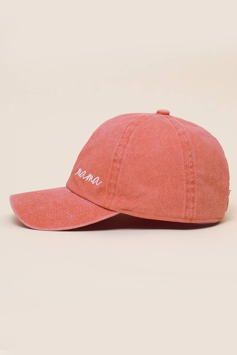 Mama Lettering Embroidery Baseball Cap