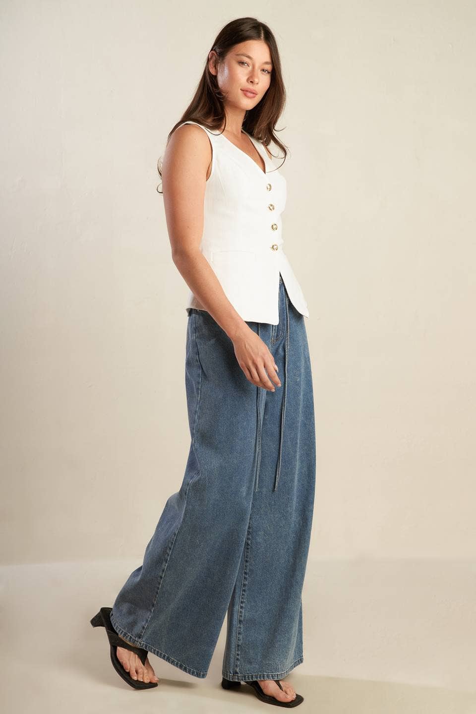 The Classic White Button-Down Vest