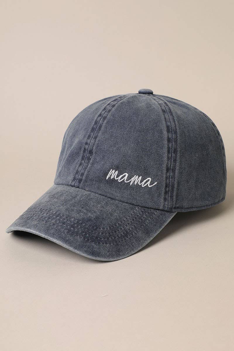 Mama Lettering Embroidery Baseball Cap
