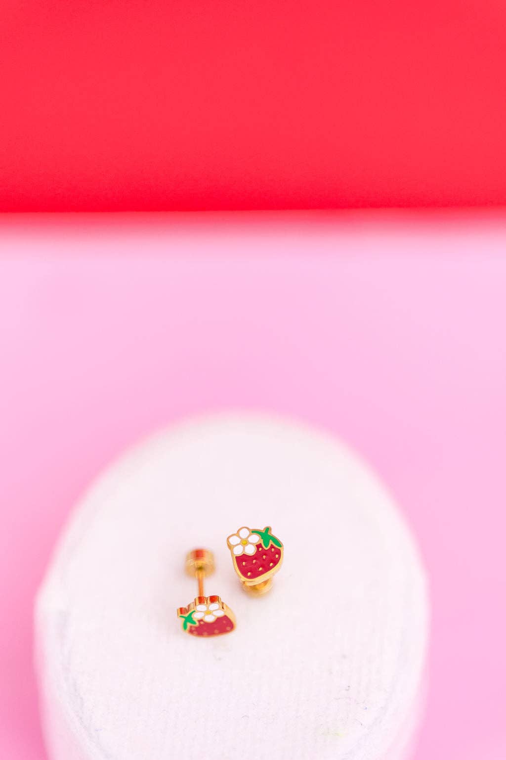 Strawberry Blossom Stud Earrings