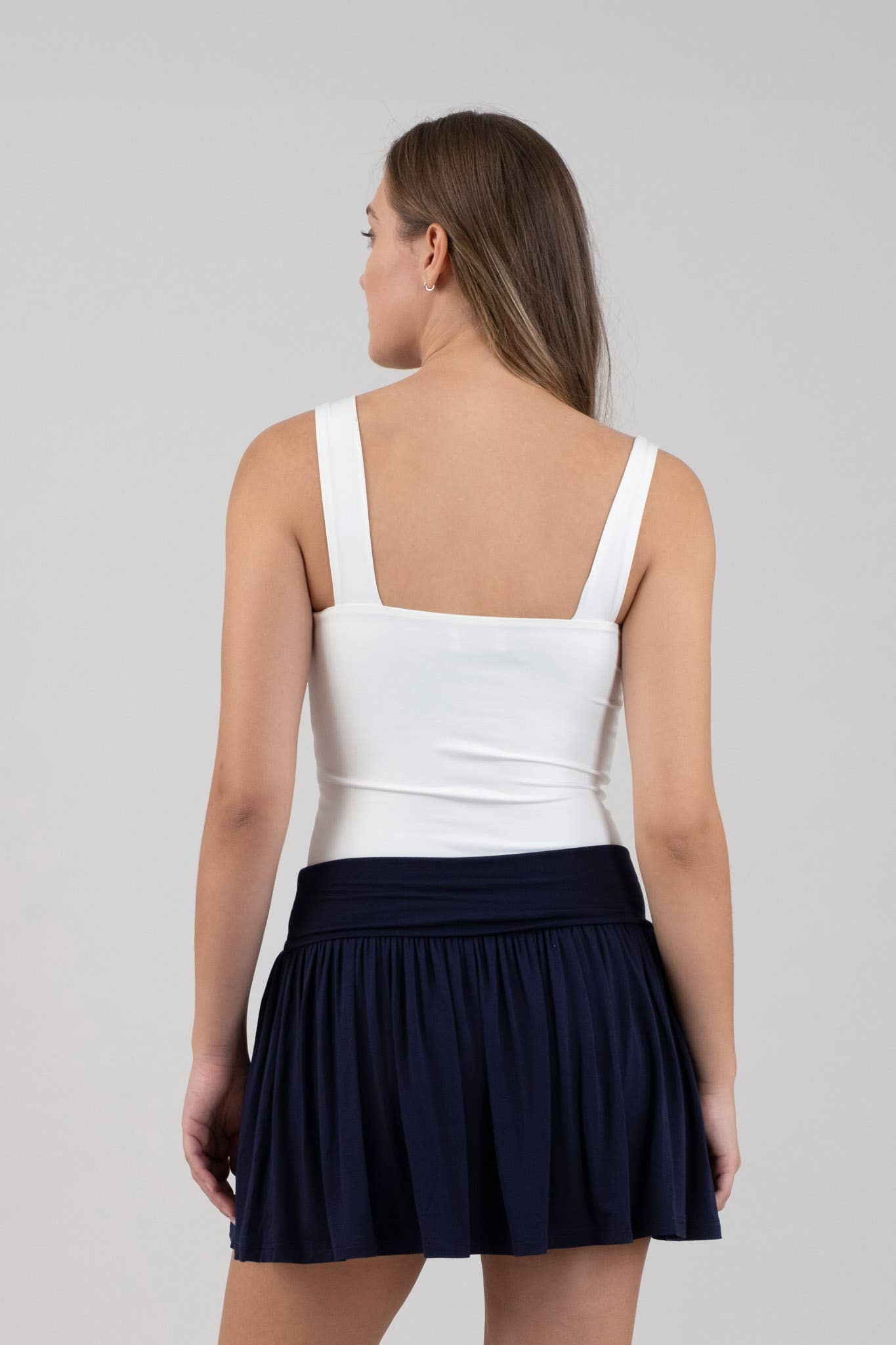 The Camila Square Neck Top in White