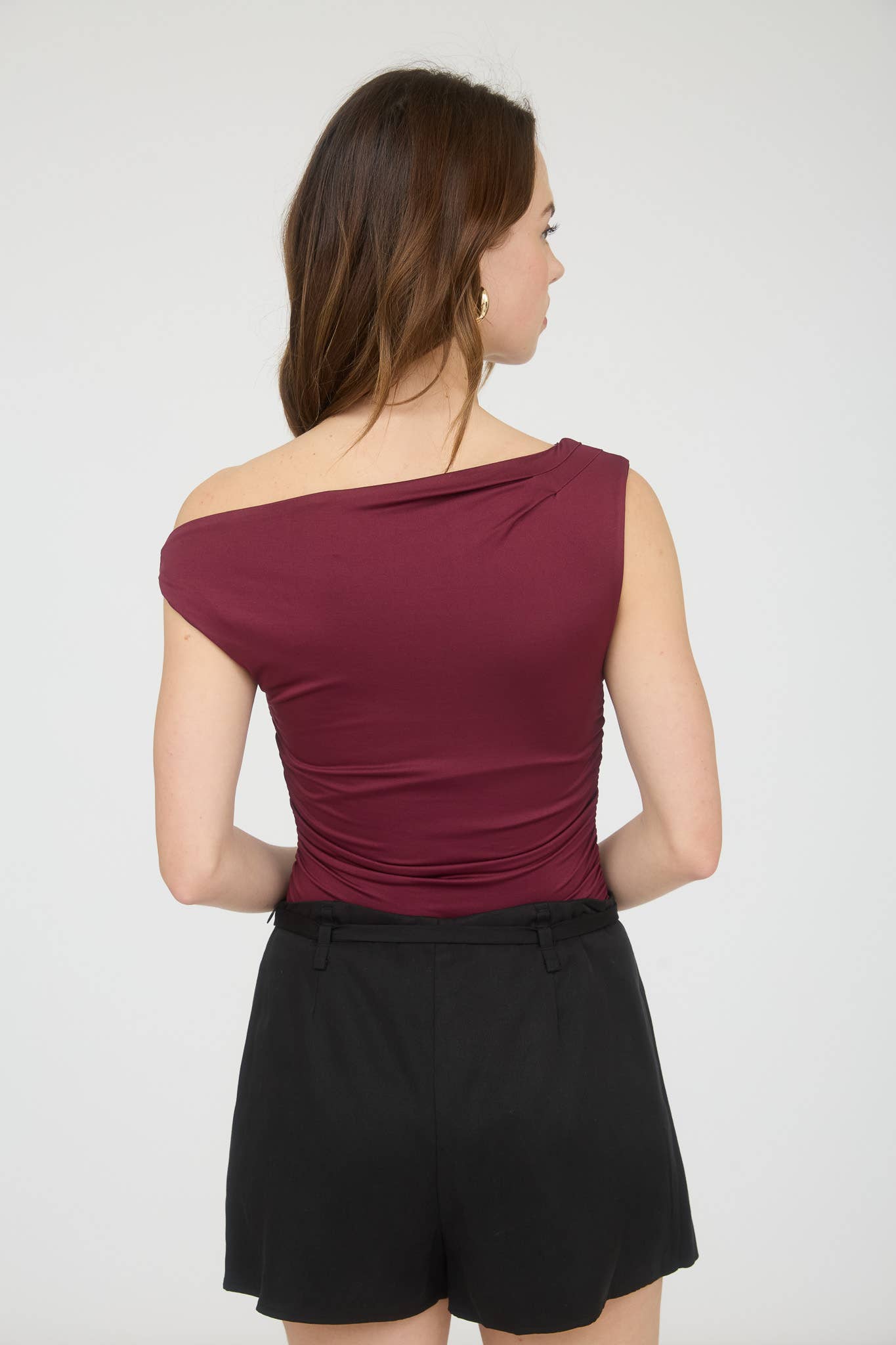 Off-the-Shoulder Twist Shoulder Knit Top
