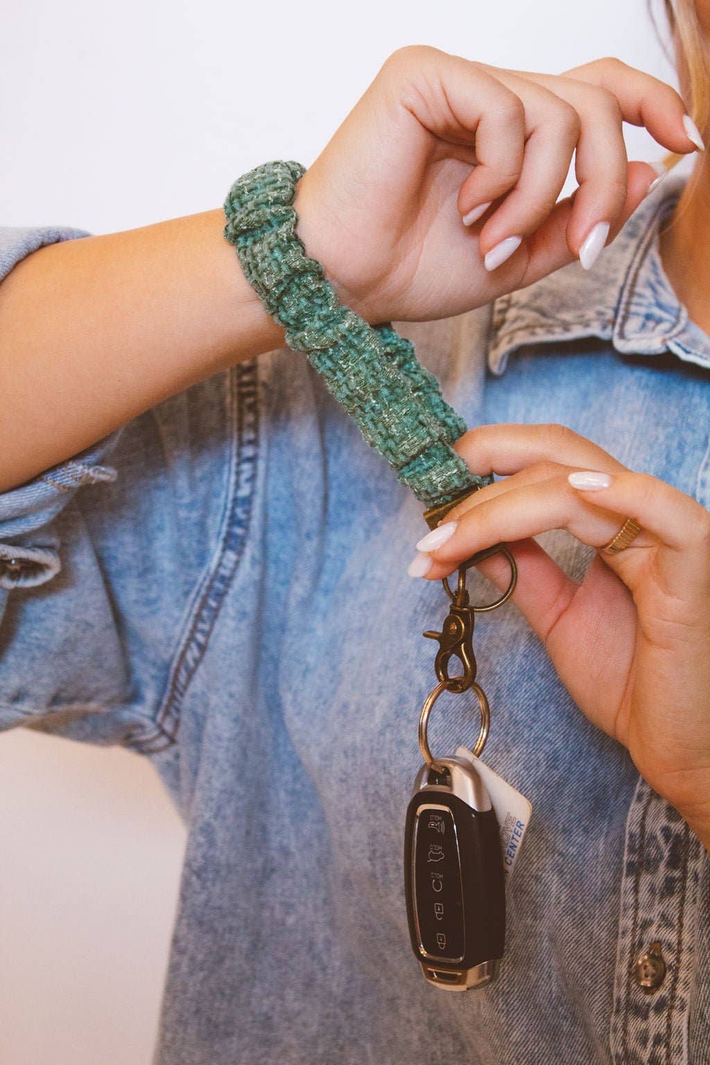 Green Knit Keychain