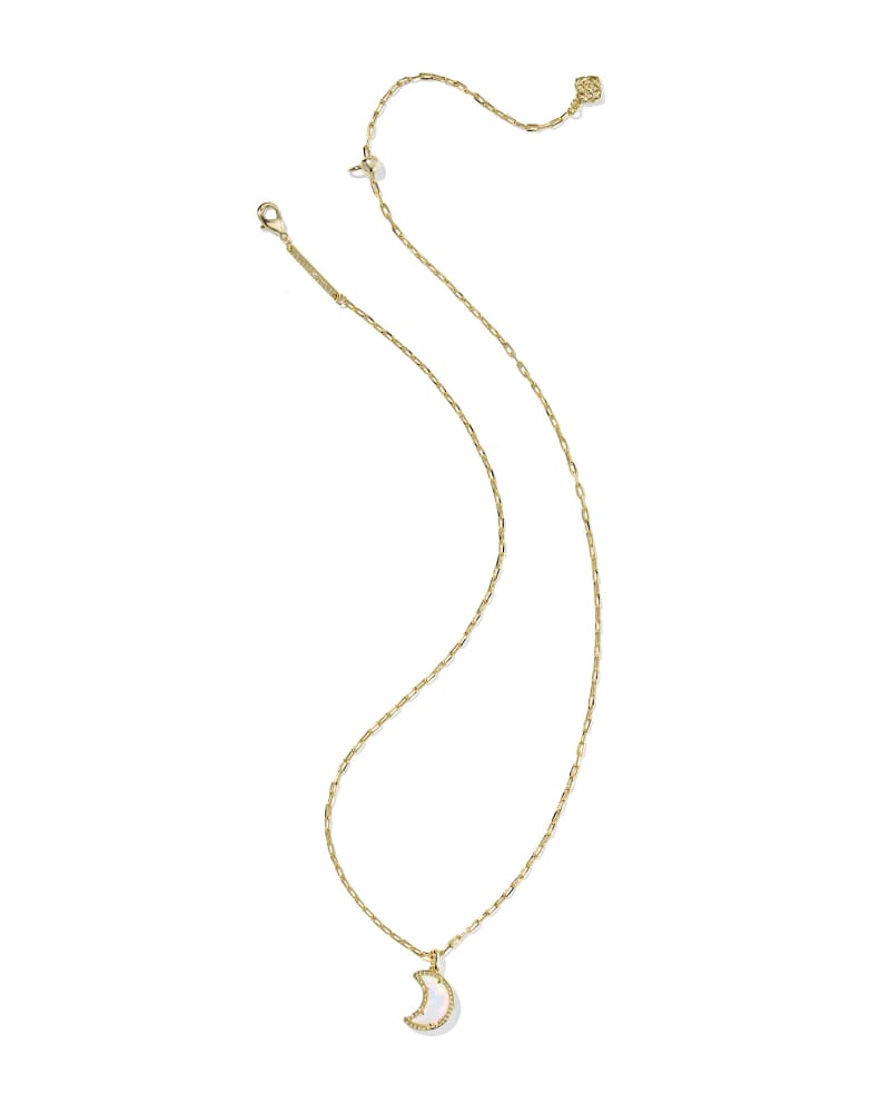 Moon Gold Short Pendant Necklace