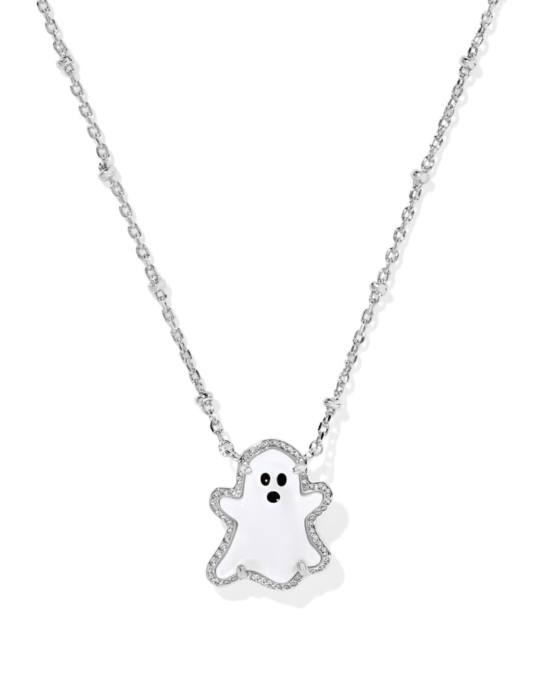 Ghost Silver Short Pendant Necklace