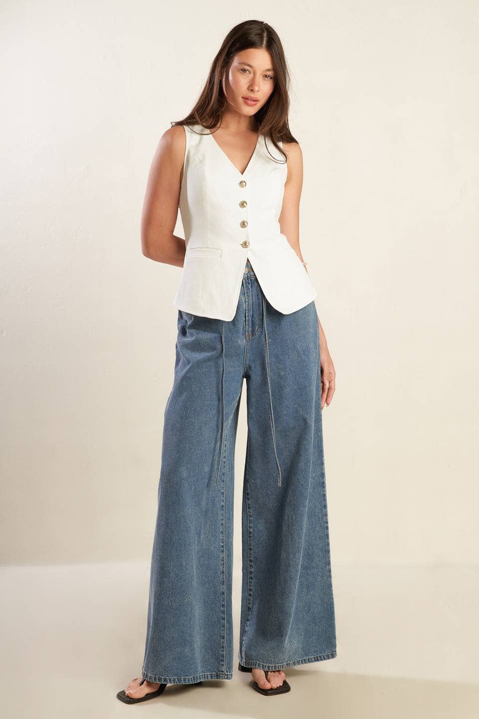 The Classic White Button-Down Vest