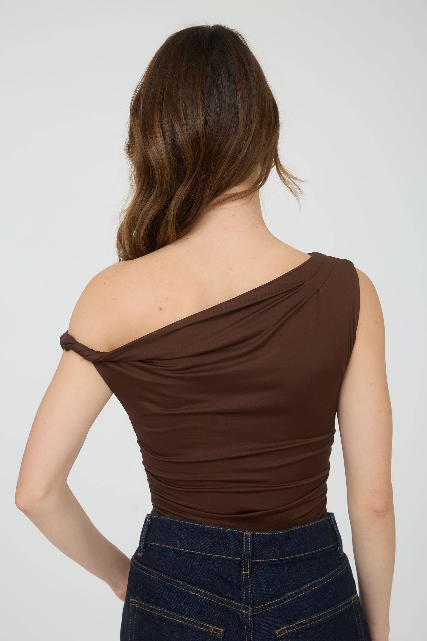 Off-the-Shoulder Twist Shoulder Knit Top