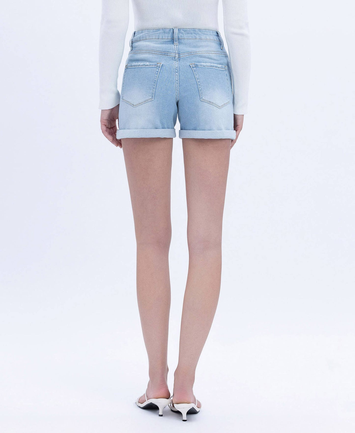 Super High Rise Double Cuffed Mom Shorts