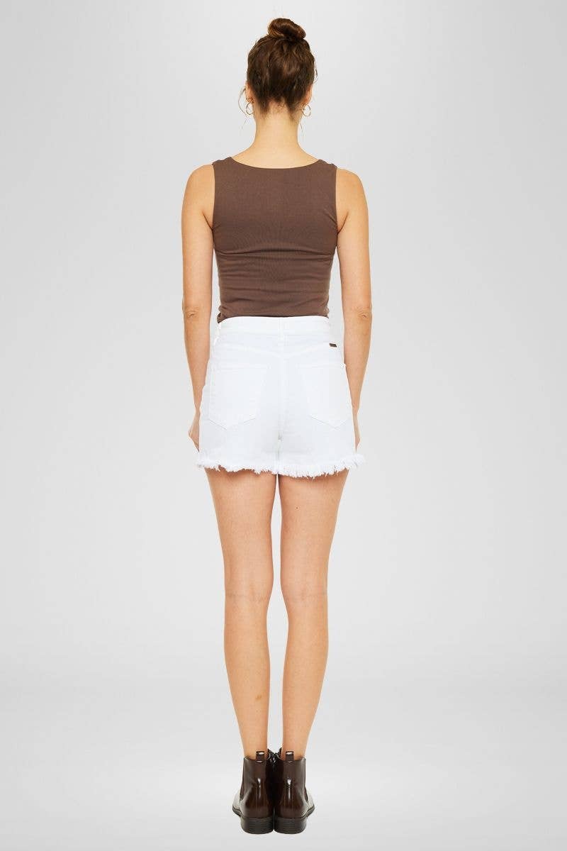 90's Crossover Shorts in White