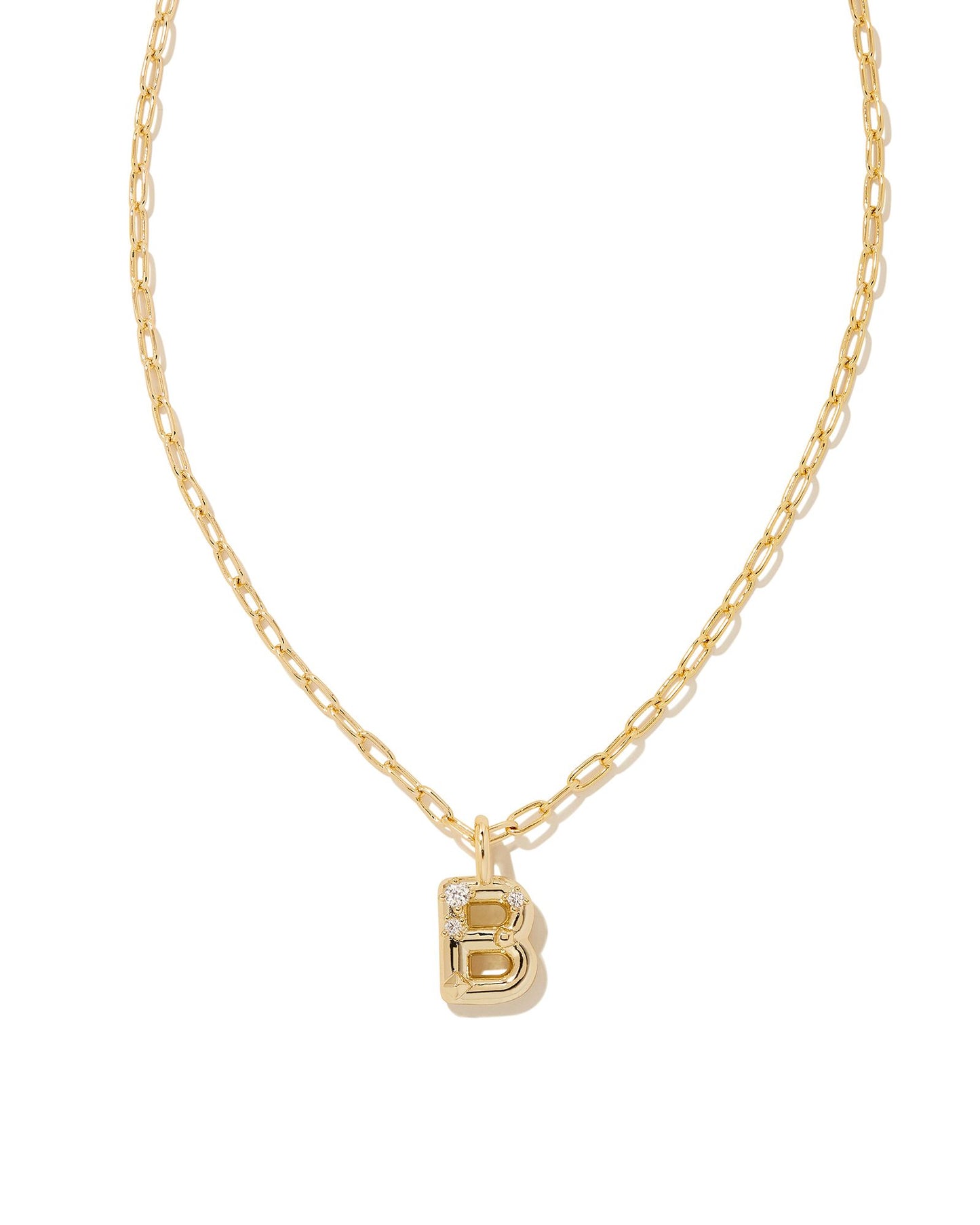 Crystal Letter B Short Pendent Necklace