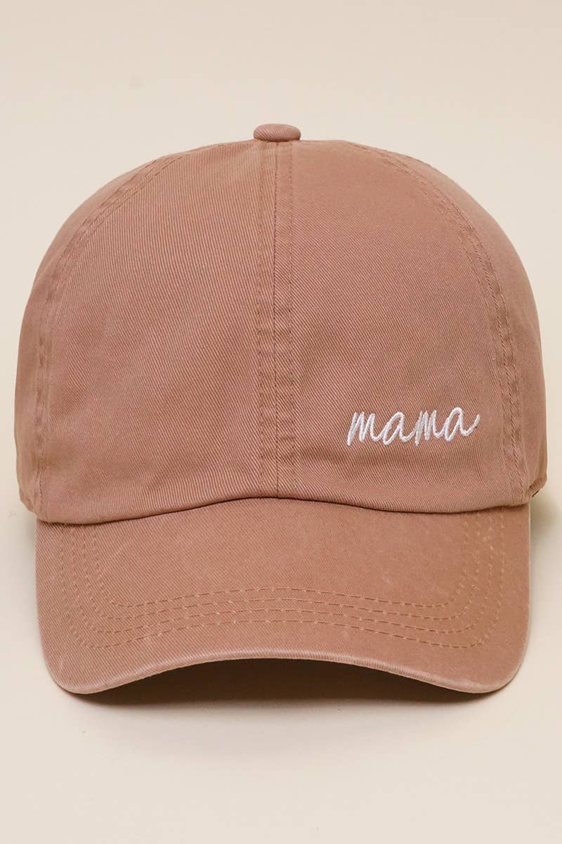 Mama Lettering Embroidery Baseball Cap