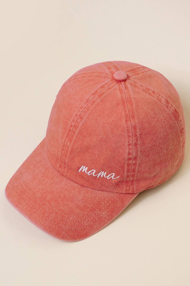Mama Lettering Embroidery Baseball Cap