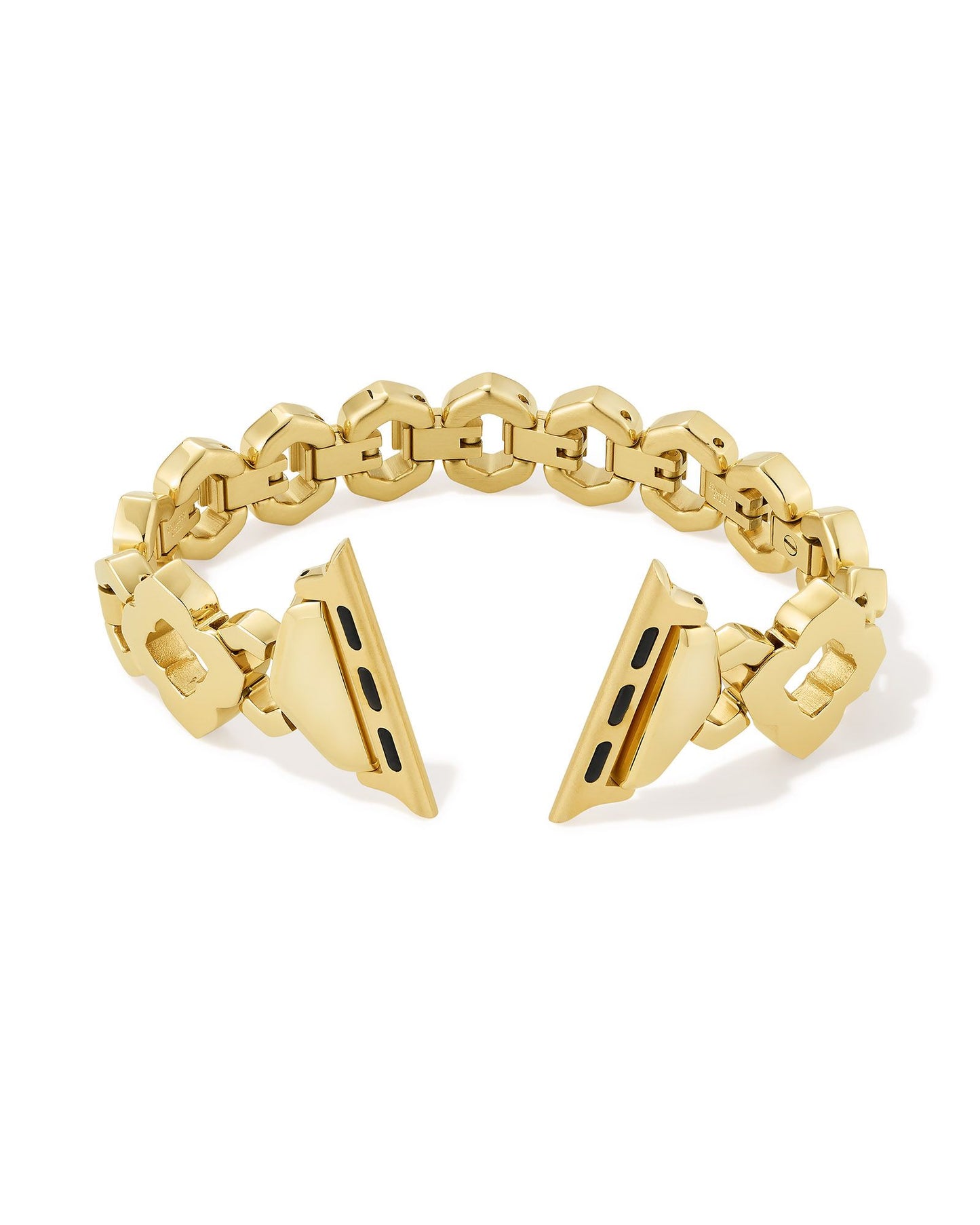 Medallion Watch Band in Gold Tone Stainless Steel