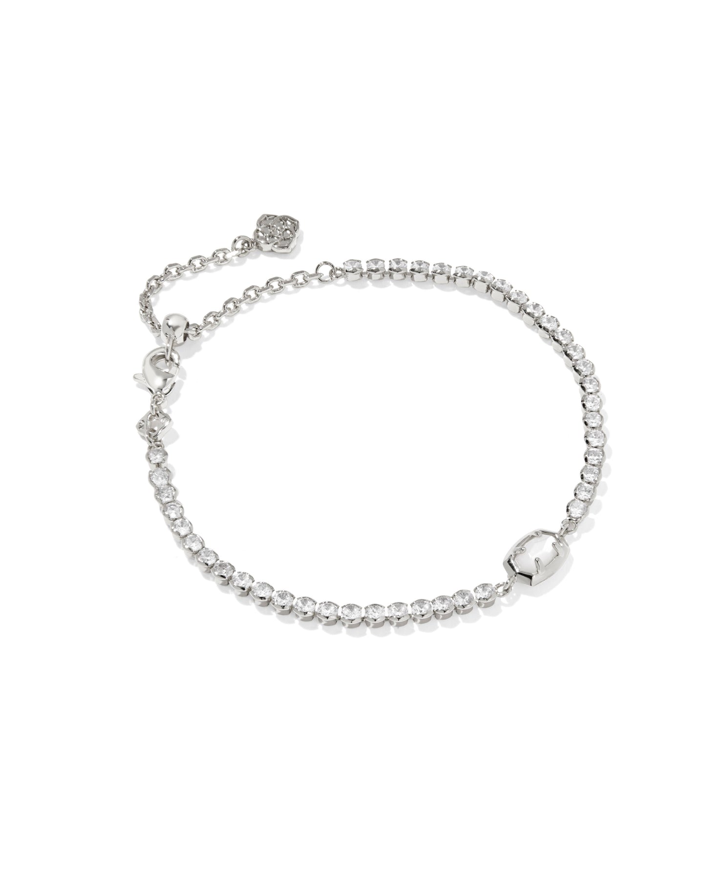 Emilie Silver Tennis Bracelet in Ivory Mother-of-Pearl – Holiday Edition