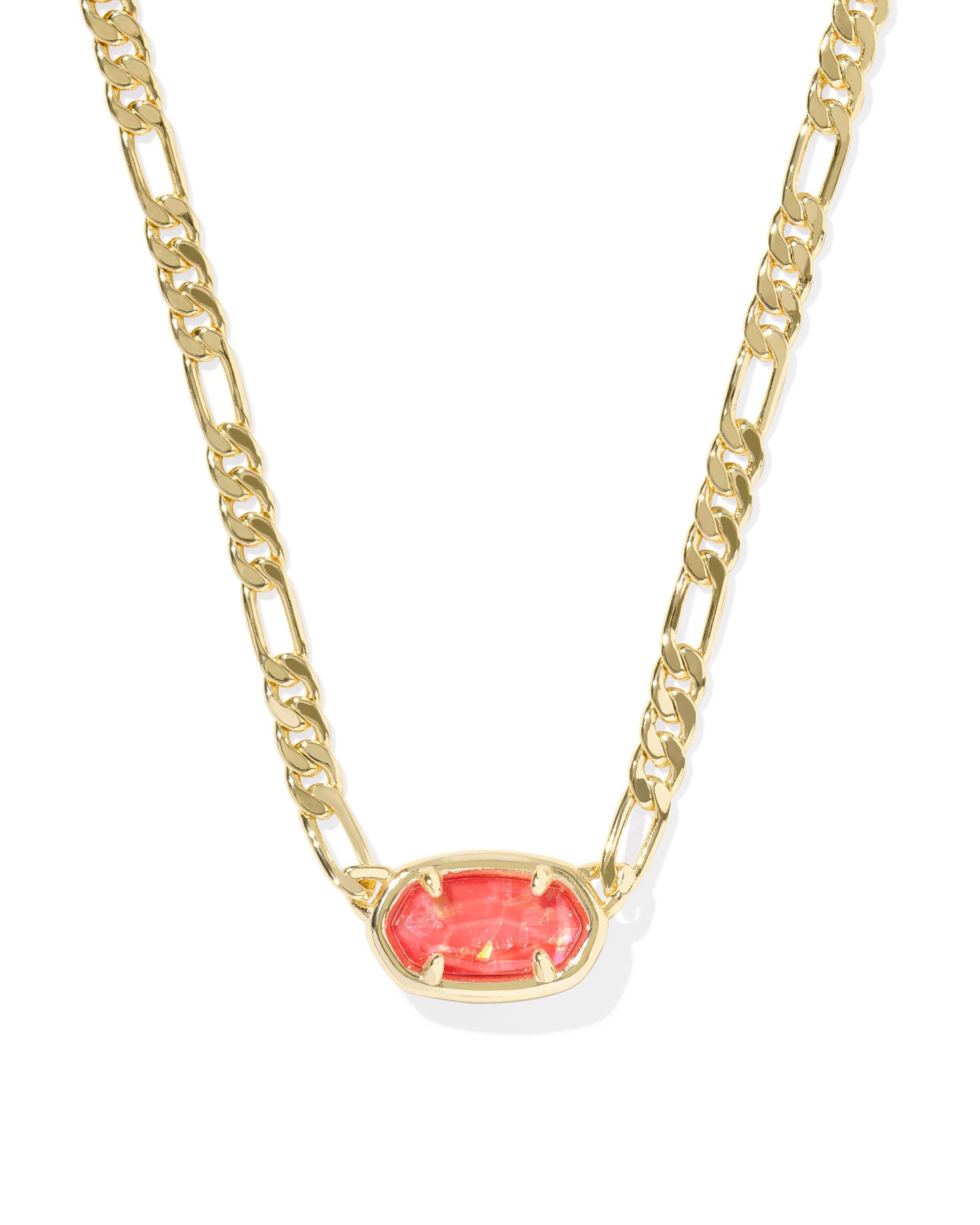 Elisa Gold Figaro Chain Short Pendant Necklace