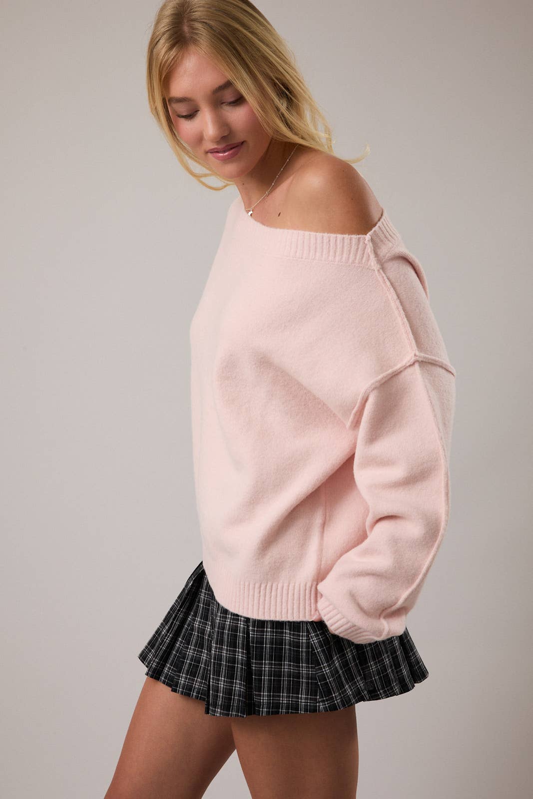 Blush Cozy Off-Shoulder Sweater
