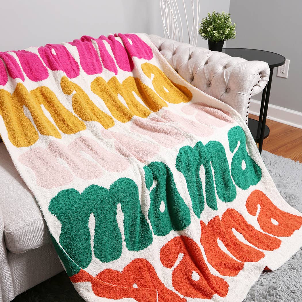 Mama Colorful - Soft Cozy Throw Blanket