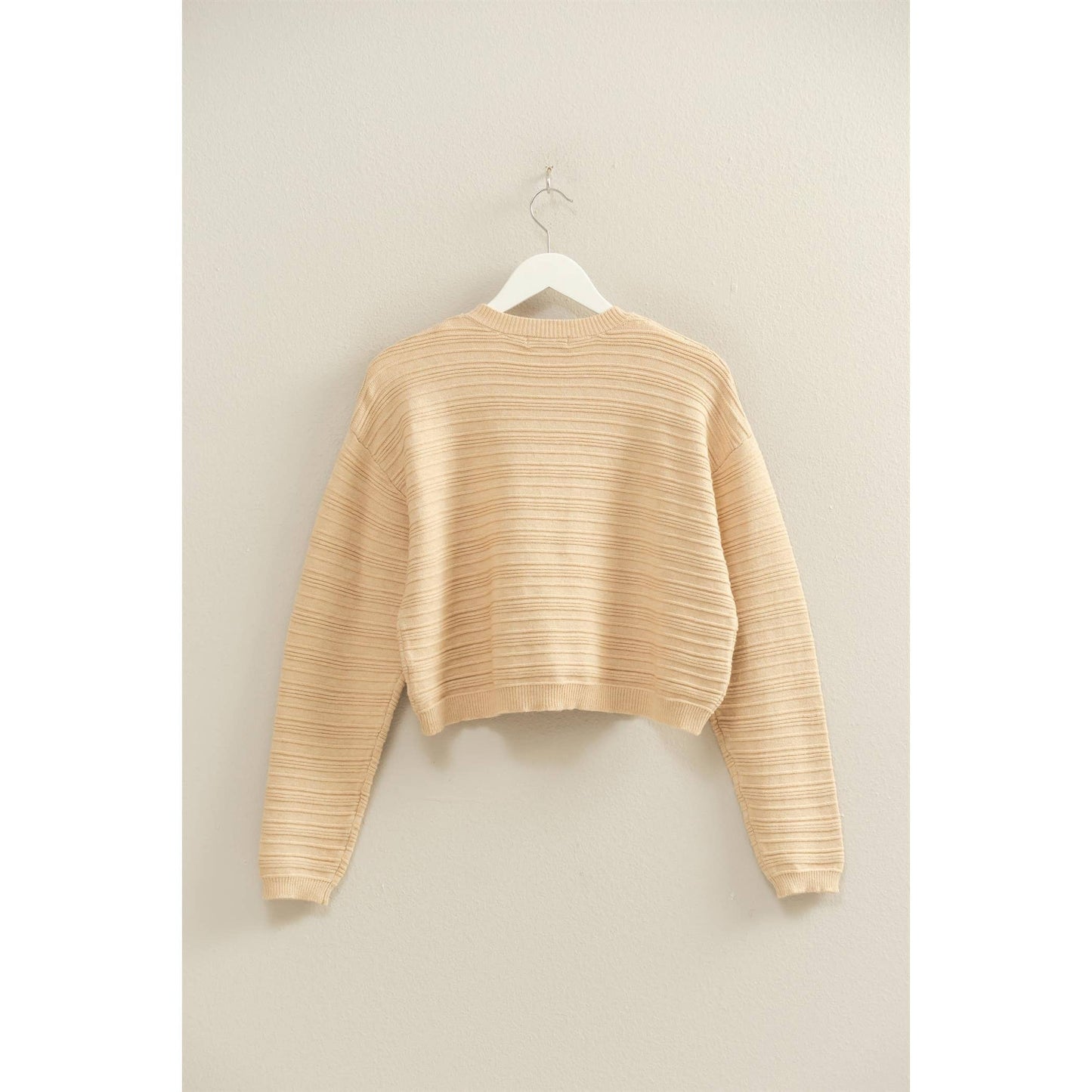 Essential Textured Crew Neck Sweater