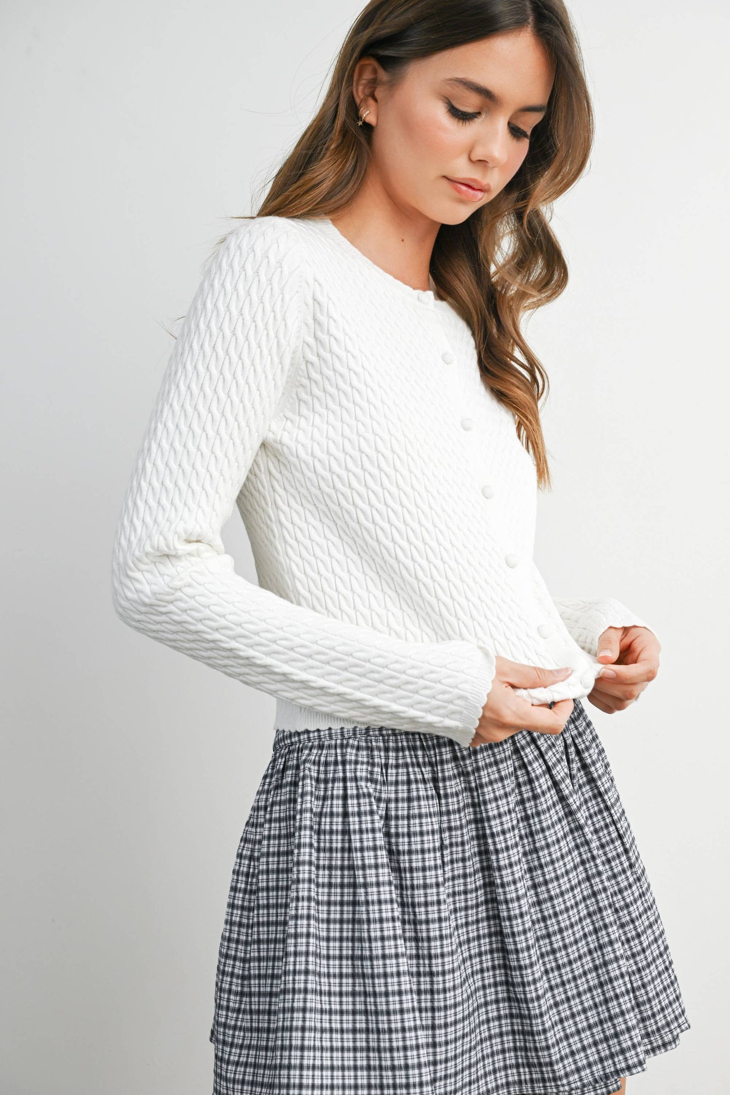 Button-Up Knit Cardigan