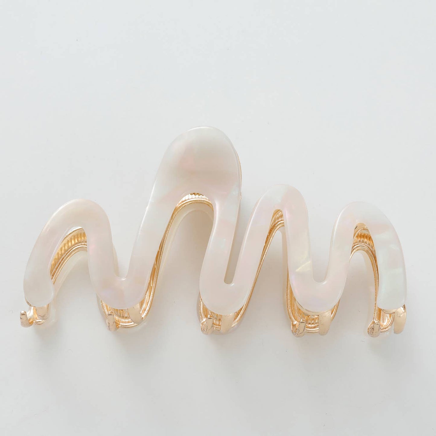Willow Rosé Metal Squiggle Claw Clip - Large