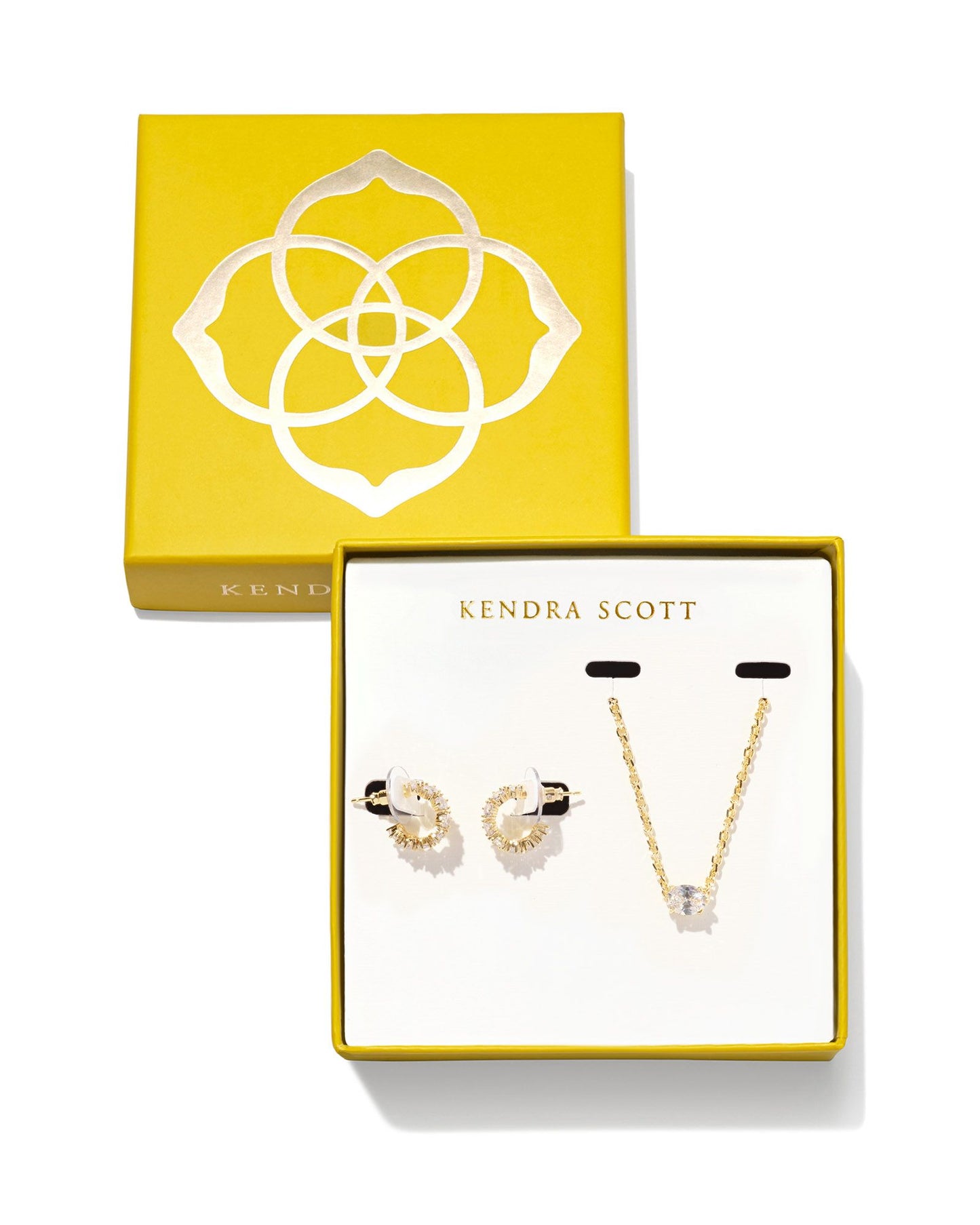 CAILIN CRYSTAL GIFT SET GOLD WHITE CRYSTAL
