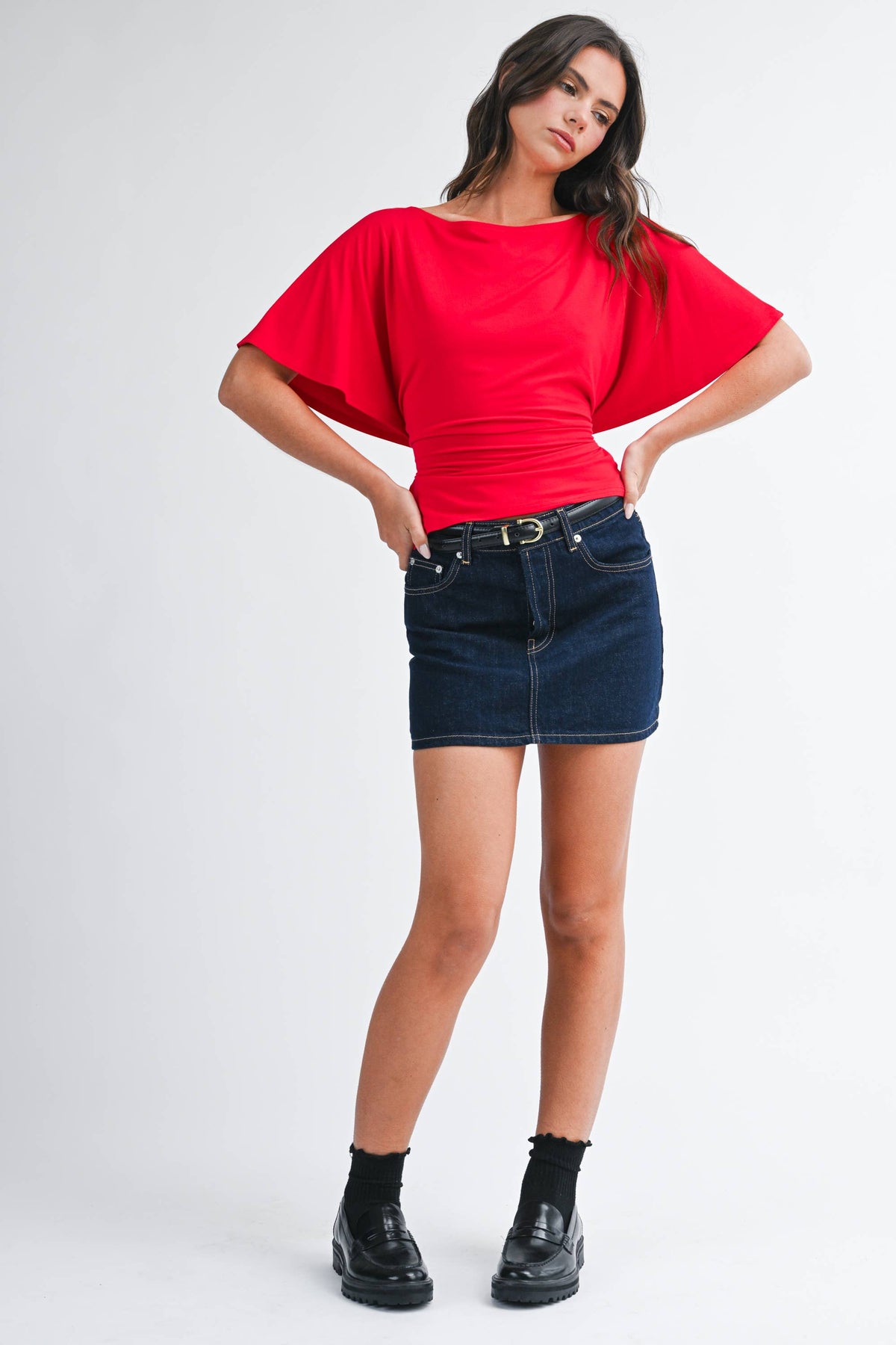 Back Tie Waist Detail Top