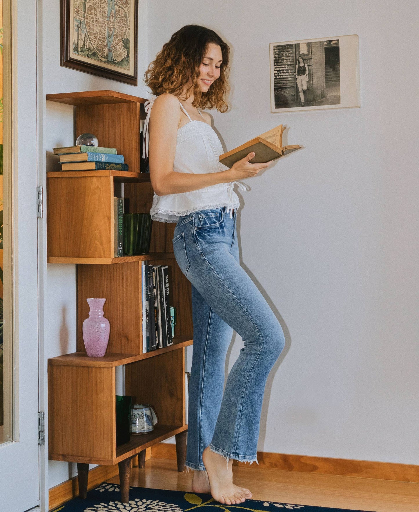 High Rise Full Length Bootcut Jeans