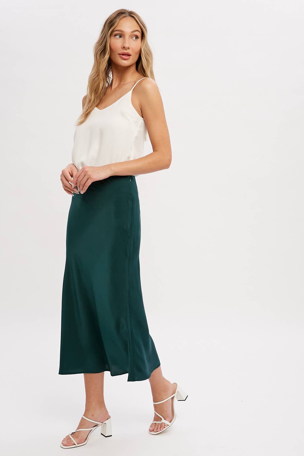 Satin Midi Skirt