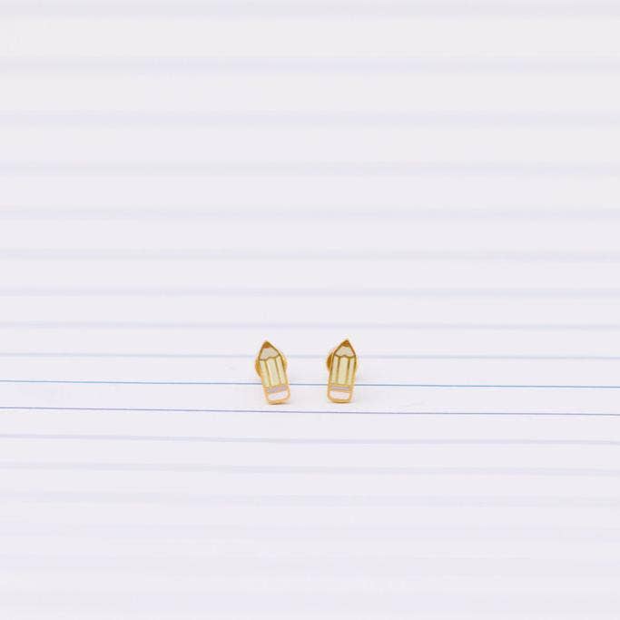 Pastel Pencil Stud Earrings