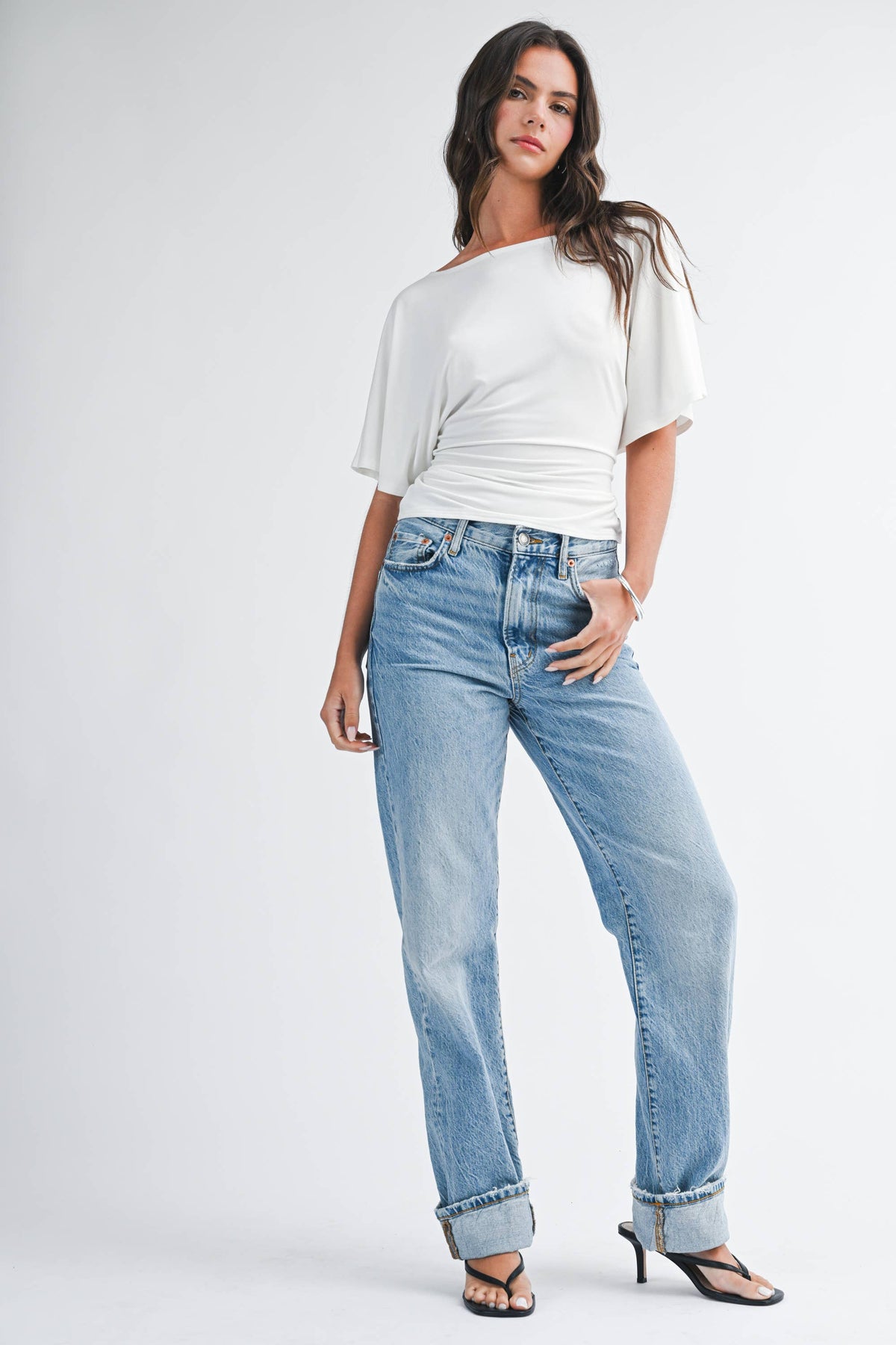 Back Tie Waist Detail Top