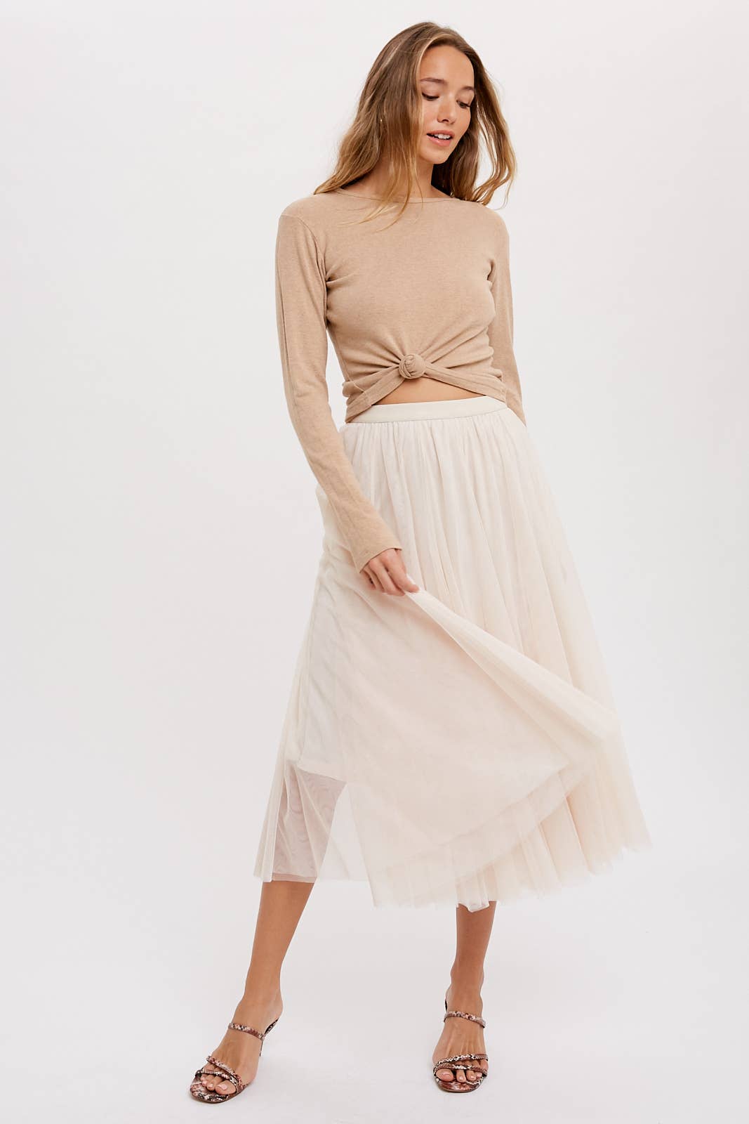 Holiday Tulle Midi Skirt