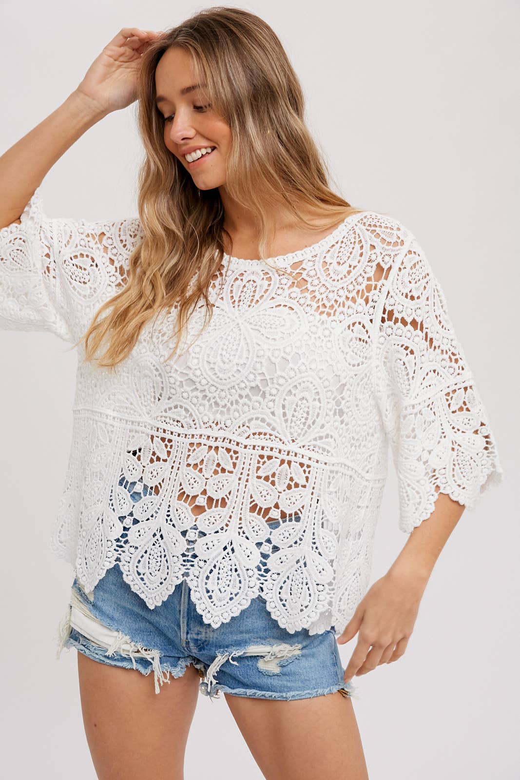 CROCHET LACE TOP