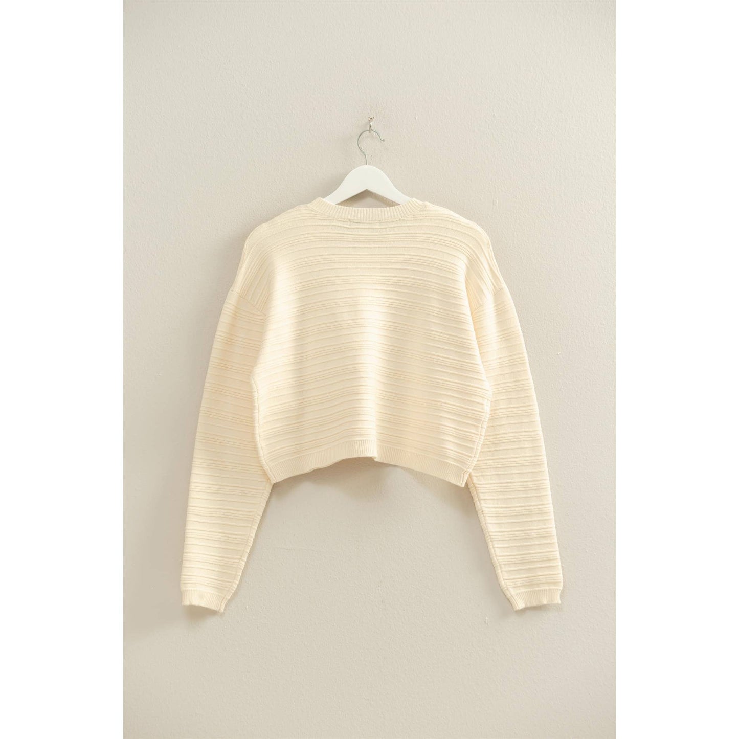 Essential Textured Crew Neck Sweater