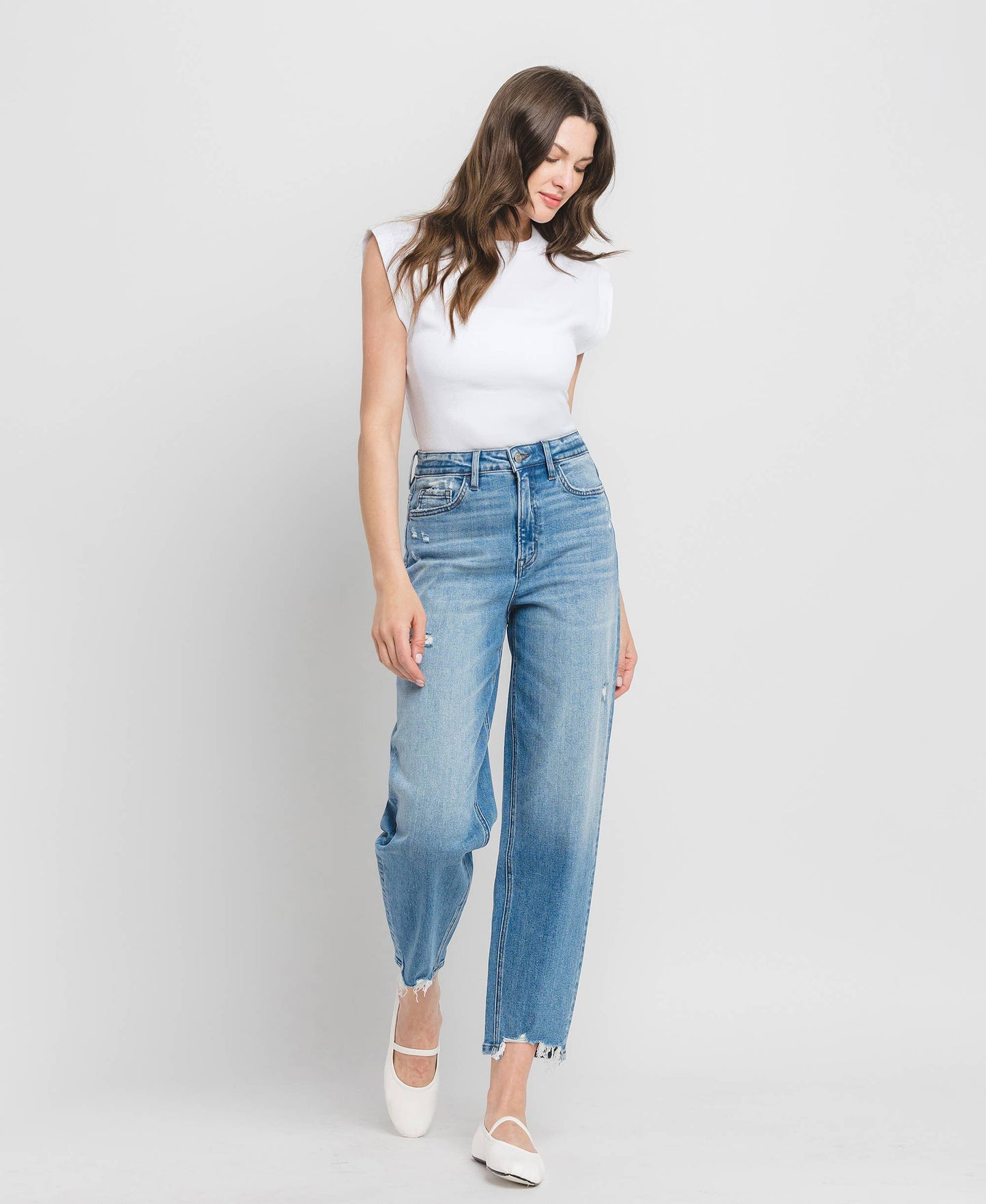 Super High Rise Barrel Fit Jeans