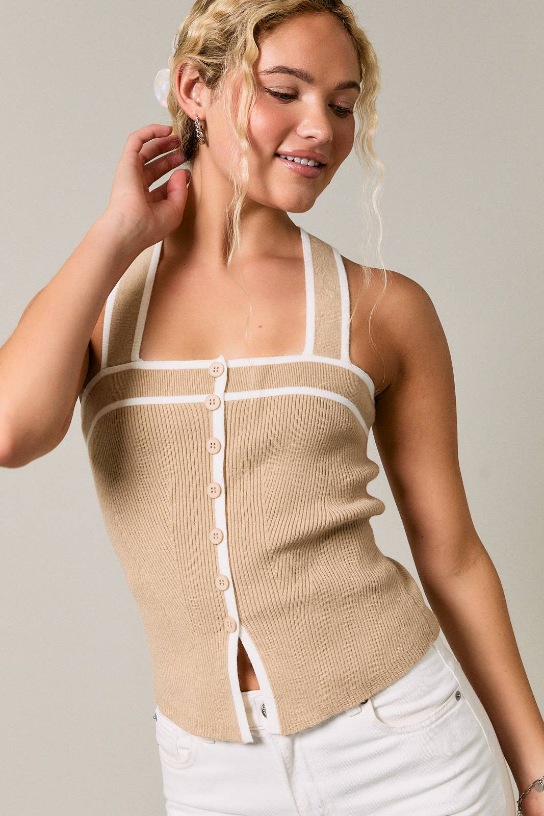 Ribbed Sweater Tank