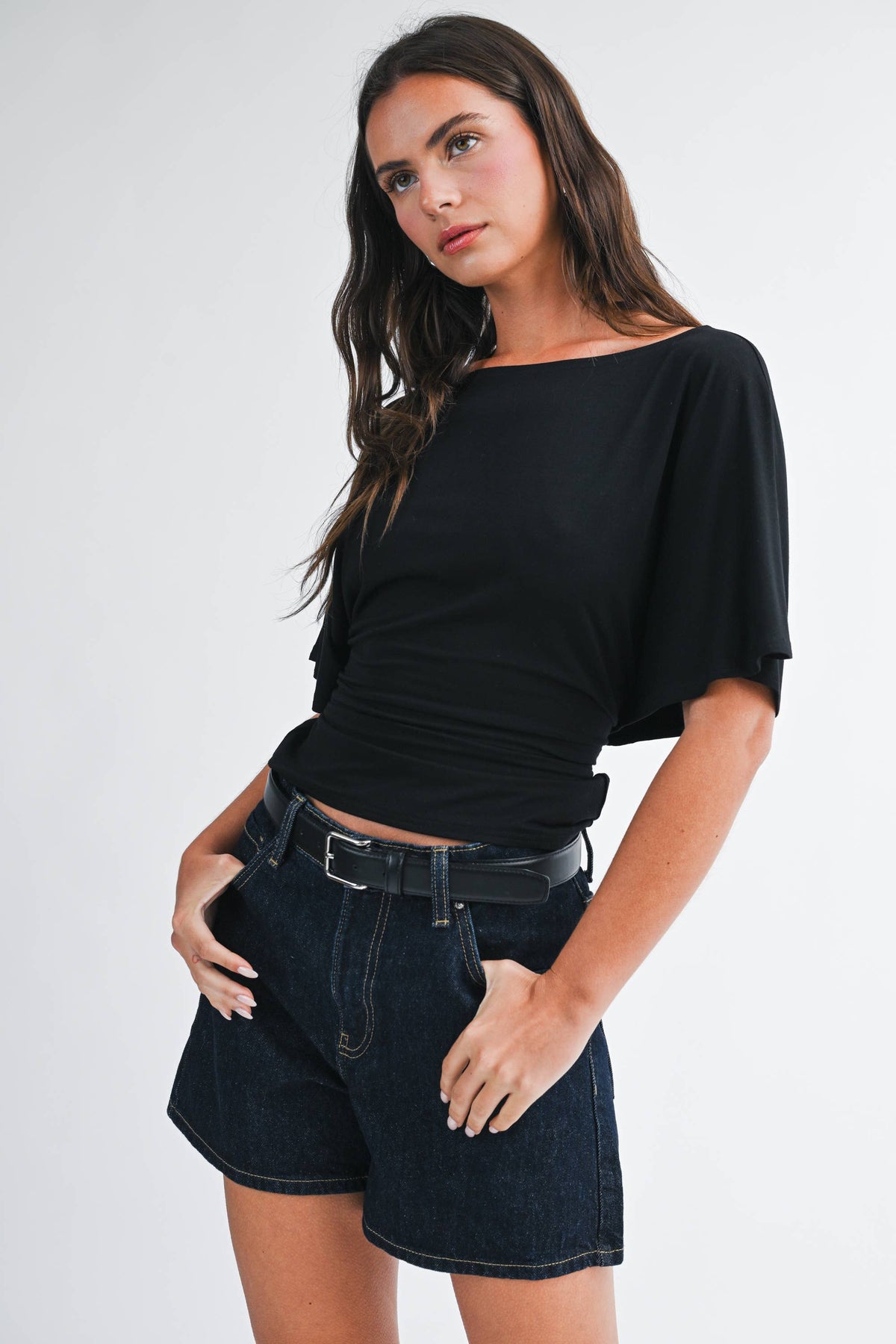 Back Tie Waist Detail Top
