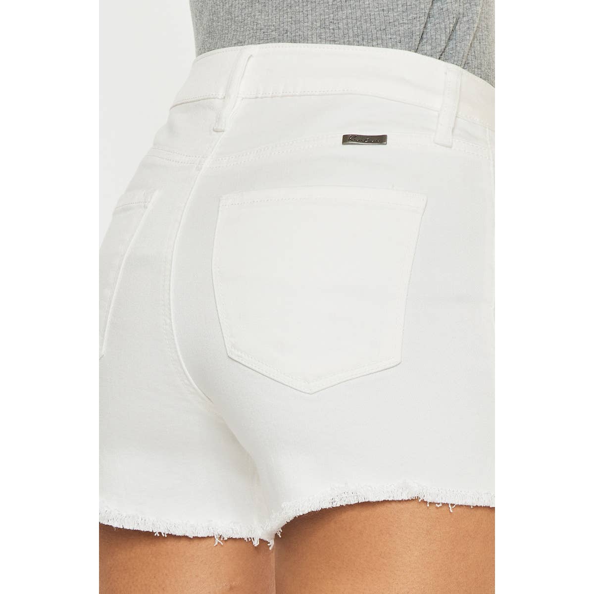 KanCan White High Rise Shorts