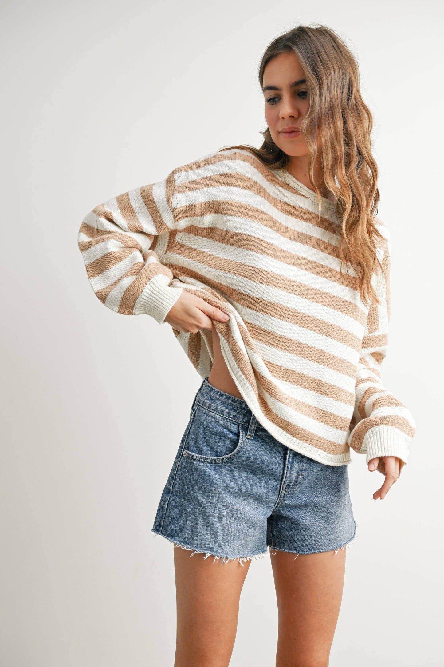 Comfy Stripped Sweater Top