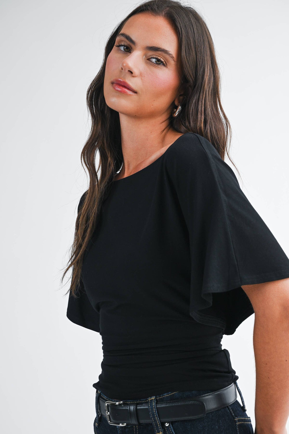 Back Tie Waist Detail Top