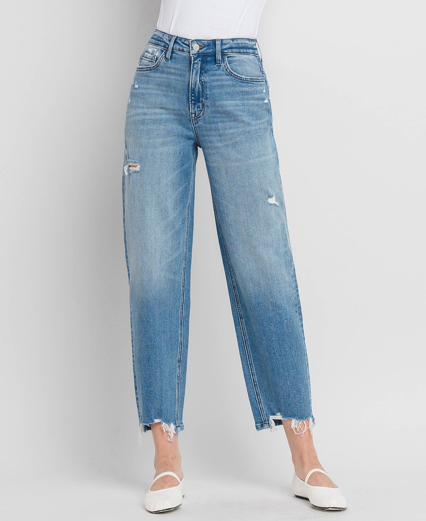 Super High Rise Barrel Fit Jeans