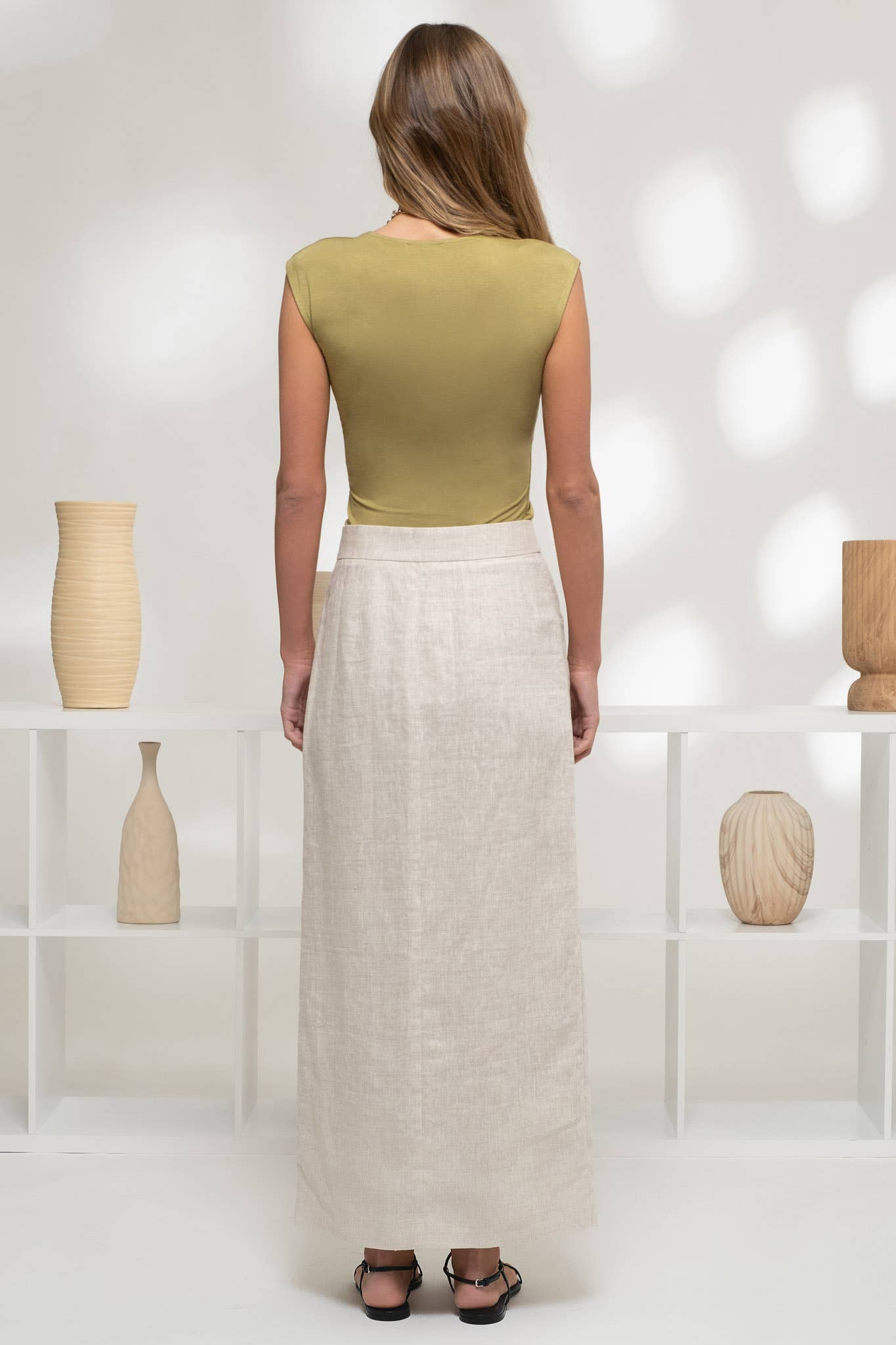 Seamless Scoop Neck Fitted Knit Top