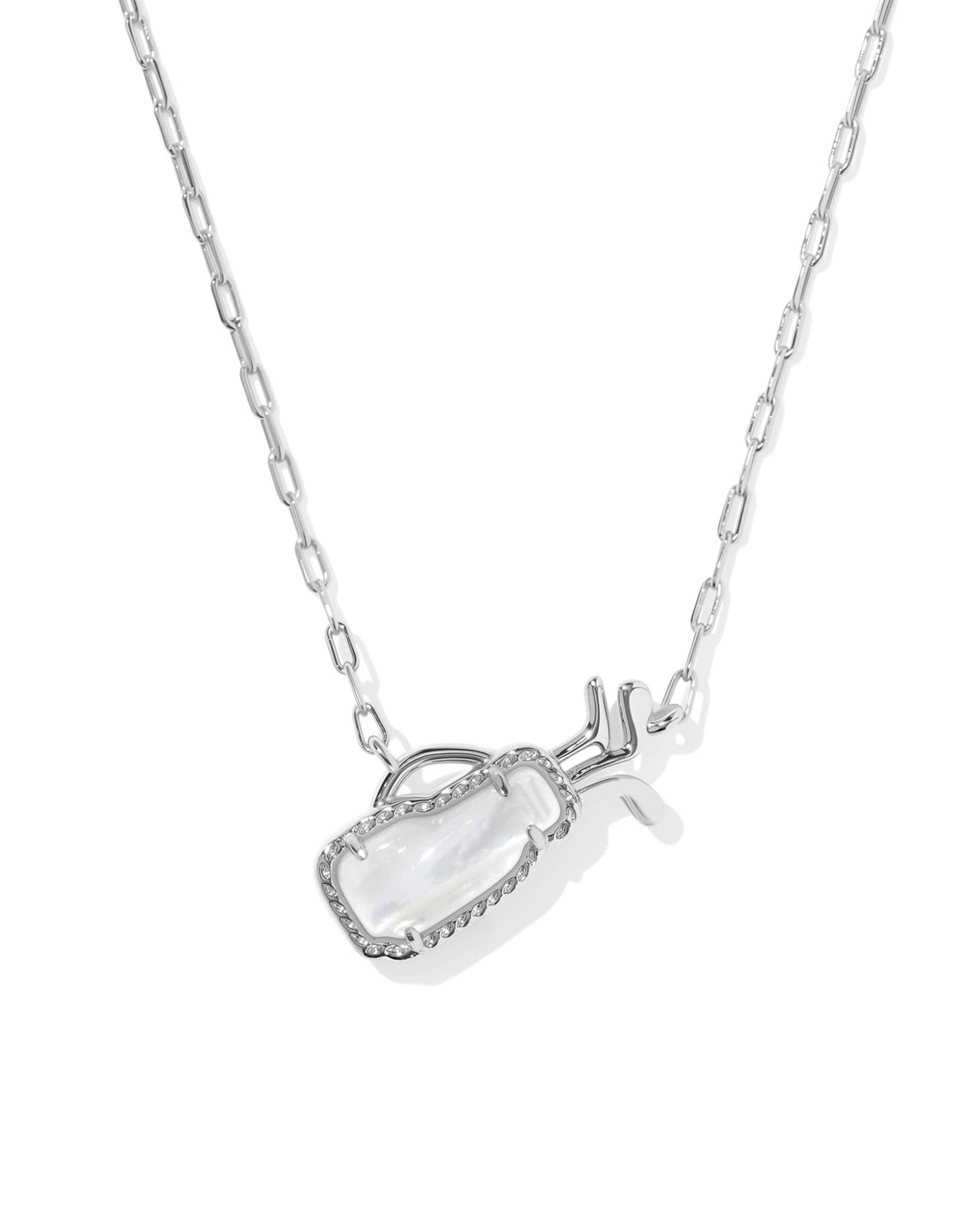 Golf Silver Short Pendant Necklace